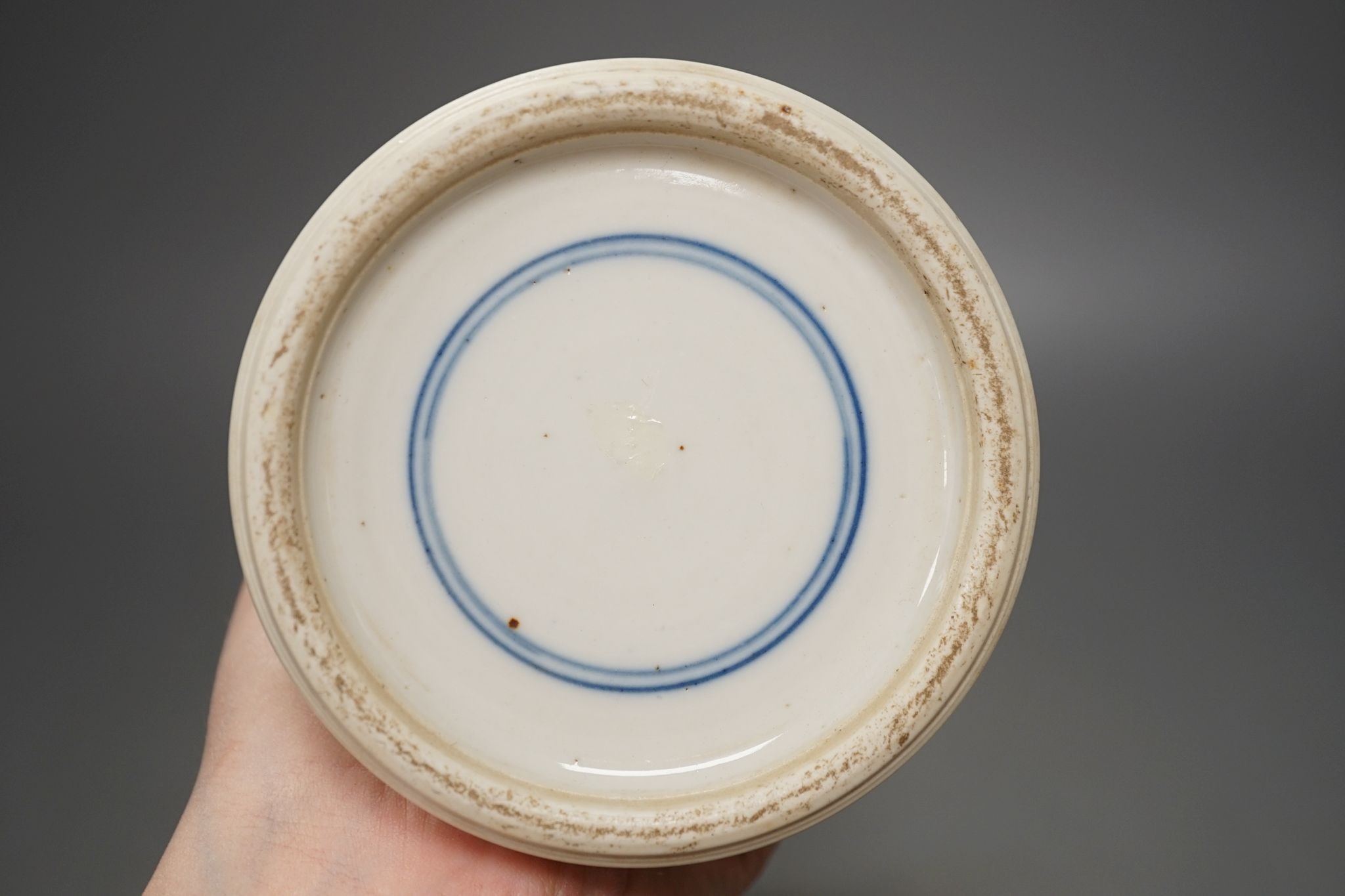 A Chinese underglaze blue baluster vase, 30 cms high.